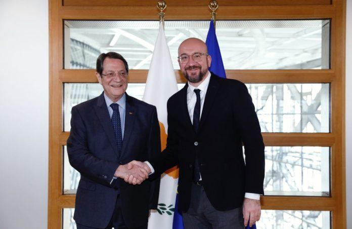 Με τον πρόεδρο του Ευρωπαϊκού Συμβουλίου Σαρλ Μισέλ συναντάται ο Ν. Αναστασιάδης Με τον πρόεδρο του Ευρωπαϊκού Συμβουλίου Σαρλ Μισέλ συναντάται ο Ν. Αναστασιάδης