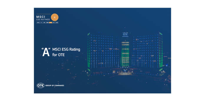 «A» για τον ΟΤΕ στην αξιολόγηση MSCI ESG Ratings «A» για τον ΟΤΕ στην αξιολόγηση MSCI ESG Ratings