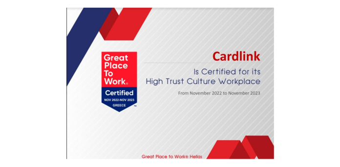 Η Cardlink, μέλος της Worldline, αναδεικνύεται σε Great Place to Work® Η Cardlink, μέλος της Worldline, αναδεικνύεται σε Great Place to Work®