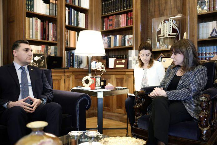 Η ΠτΔ δέχθηκε τον Υπουργό Εξωτερικών της Γεωργίας Η ΠτΔ δέχθηκε τον Υπουργό Εξωτερικών της Γεωργίας