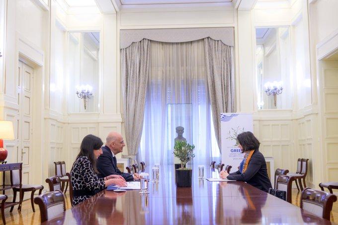 Συνάντηση Ν. Δένδια με την πρέσβη της Σλοβακίας Συνάντηση Ν. Δένδια με την πρέσβη της Σλοβακίας