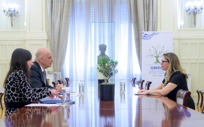 Συνάντηση Ν. Δένδια με τη νέα πρεσβευτή του Καναδά στην Ελλάδα Συνάντηση Ν. Δένδια με τη νέα πρεσβευτή του Καναδά στην Ελλάδα
