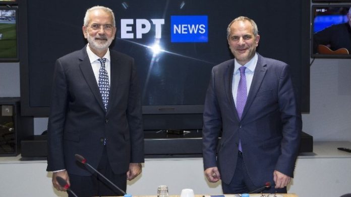 Την ΕΡΤ επισκέφθηκε ο πρωθυπουργός Ιωάννης Σαρμάς Την ΕΡΤ επισκέφθηκε ο πρωθυπουργός Ιωάννης Σαρμάς