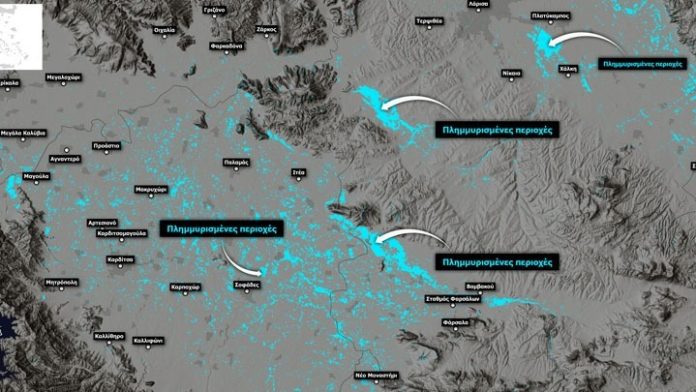 Δορυφορική απεικόνιση των πλημμυρών στη Θεσσαλία – Περίπου 720.000 στρέμματα οι πλημμυρισμένες εκτάσεις Δορυφορική απεικόνιση των πλημμυρών στη Θεσσαλία – Περίπου 720.000 στρέμματα οι πλημμυρισμένες εκτάσεις