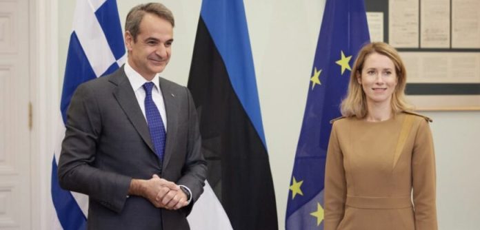 Συνάντηση Μητσοτάκη με την πρωθυπουργό της Εσθονίας στο Μέγαρο Μαξίμου Συνάντηση Μητσοτάκη με την πρωθυπουργό της Εσθονίας στο Μέγαρο Μαξίμου