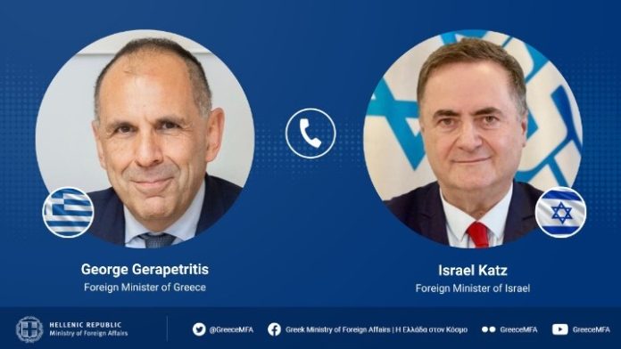 Ο Έλληνας υπουργός Εξωτερικών είχε τηλεφωνική επικοινωνία με τον νέο ΥΠΕΞ του Ισραήλ, Ισραέλ Κατς Ο Έλληνας υπουργός Εξωτερικών είχε τηλεφωνική επικοινωνία με τον νέο ΥΠΕΞ του Ισραήλ, Ισραέλ Κατς