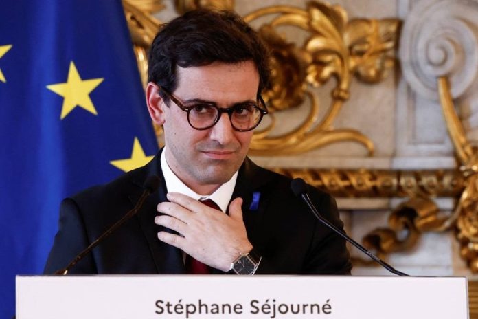 French Foreign Minister Stephane Sejourne