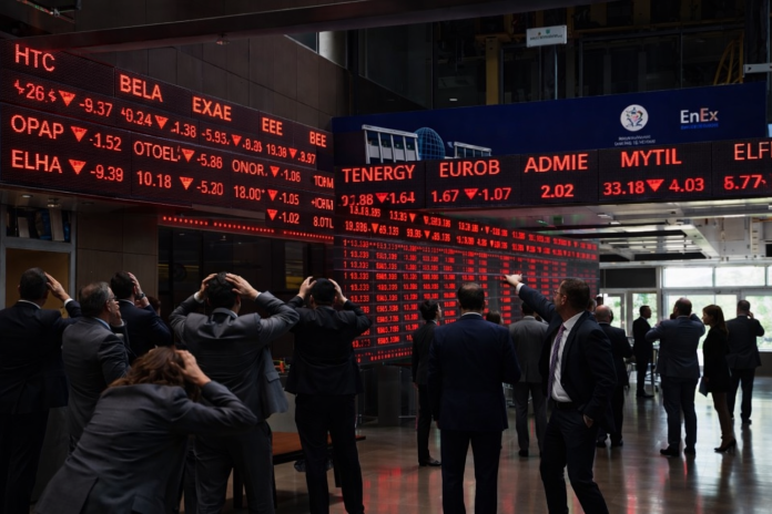 Παγκόσμιο sell-off και πόλεμος πιέζουν το ΧΑ – Τράπεζες στο στόχαστρο των πωλητών Παγκόσμιο sell-off και πόλεμος πιέζουν το ΧΑ – Τράπεζες στο στόχαστρο των πωλητών