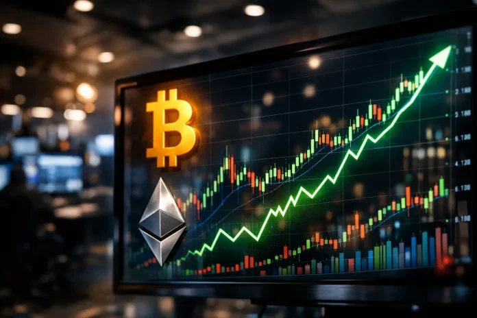 Ισχυρό ράλι σε Bitcoin και Ethereum με ώθηση από τα ETF Άνοδος Bitcoin και Ethereum