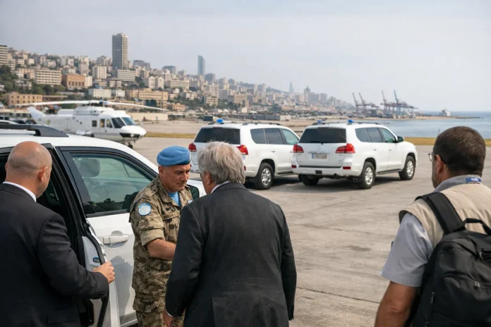 Γκουτέρες στο Βηρυτό σε προσπάθεια αποκλιμάκωσης της σύγκρουσης Άντονιο Γκουτέρες στο Λίβανο