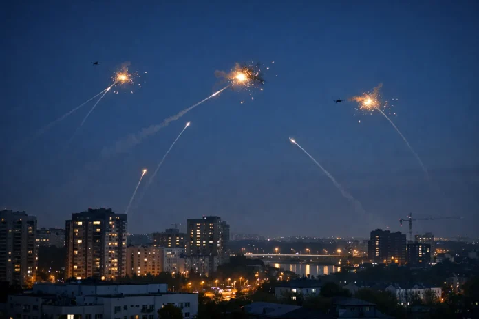 Ουκρανία: Μαζική ρωσική επίθεση με drones αντιμετωπίζεται από αντιαεροπορική άμυνα ουκρανική αντιαεροπορική άμυνα drones