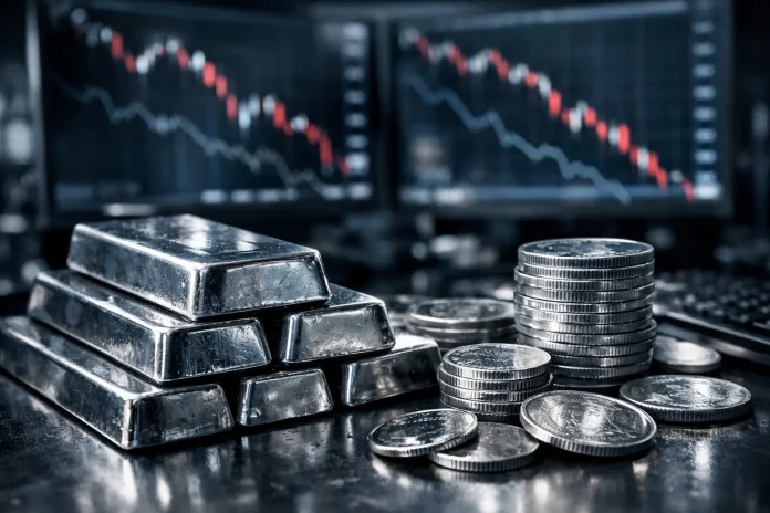 Βουτιά 6% στο ασήμι λόγω κλιμάκωσης αμερικανικής πίεσης στο Ιράν πτώση τιμής ασημιού