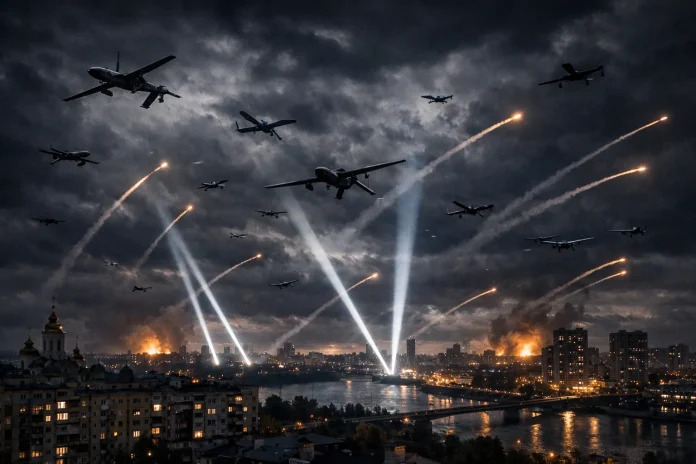 ρωσική επίθεση με drones στην Ουκρανία