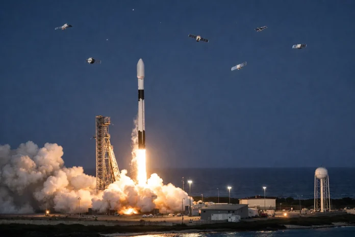 Νέα εκτόξευση Starlink από SpaceX ενισχύει τον δορυφορικό ανταγωνισμό εκτόξευση δορυφόρων Starlink SpaceX