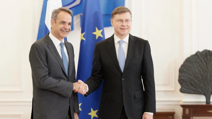 Μητσοτάκης – Ντομπρόβσκις: Σταθερή μείωση χρέους και 7η δόση RRF Μητσοτάκης – Ντομπρόβσκις: Σταθερή μείωση χρέους και 7η δόση RRF