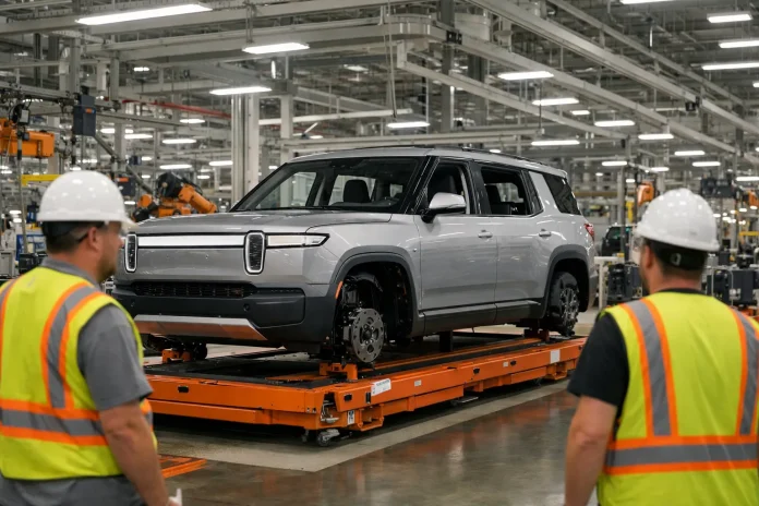 Rivian R2: Ξεκινά παραγωγή παρά τις ζημιές από ανεμοστρόβιλο Rivian OR RJ Scaringe