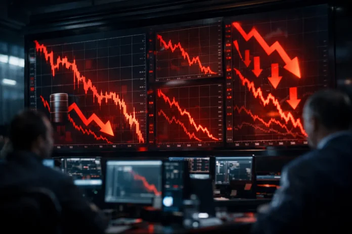 Βουτιά στις ενεργειακές μετοχές στη Wall Street μετά την κατάρρευση του πετρελαίου πτώση ενεργειακών μετοχών στις ΗΠΑ