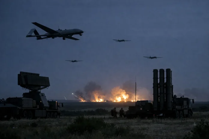 Ουκρανία: Μαζική ρωσική επίθεση με 107 drones και πυραύλους ρωσική αεροπορική επίθεση με drones στην Ουκρανία