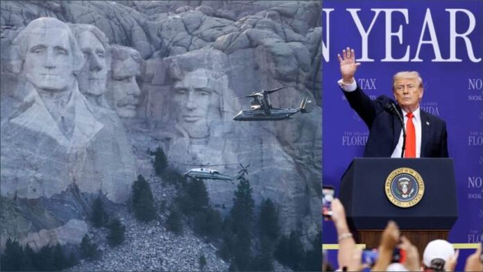 ΗΠΑ: Ο Τραμπ «ανεβαίνει» στο Mount Rushmore μέσω κοινωνικών δικτύων Ντόναλντ Τραμπ OR Donald Trump, Mount Rushmore, Χακίμ Τζέφρις OR Hakeem Jeffries, Truth Social