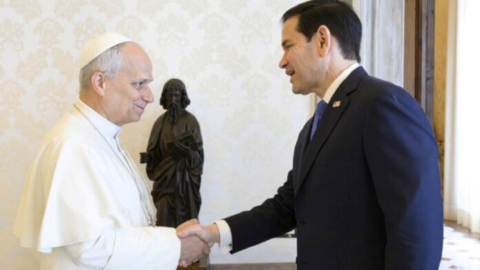 Μάρκο Ρούμπιο OR Marco Rubio, Πάπας Λέων ΙΔ OR Pope Leo, Βατικανό OR Vatican, ΗΠΑ OR USA