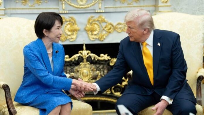 Sanae Takaichi OR Σαναέ Τακαΐτσι, Donald Trump OR Ντόναλντ Τραμπ, ΗΠΑ Ιαπωνία OR USA Japan