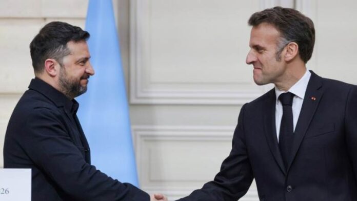 Μακρόν OR Macron, Ζελένσκι OR Zelensky, Γαλλία Ουκρανία άμυνα, EU Ukraine Macron Zelensky