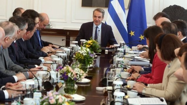 Μητσοτάκης περιγράφει πολιτική Βαβέλ και ανακοινώνει νέα μέτρα Κυριάκος Μητσοτάκης OR Kyriakos Mitsotakis, Γιάννης Στουρνάρας OR Giannis Stournaras, ΠΑΣΟΚ OR PASOK