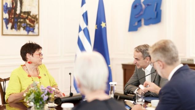 Κυριάκος Μητσοτάκης OR Kyriakos Mitsotakis, Πέτρα Μπάιρ OR Petra Baehr, Θεόδωρος Ρουσόπουλος OR Theodoros Roussopoulos