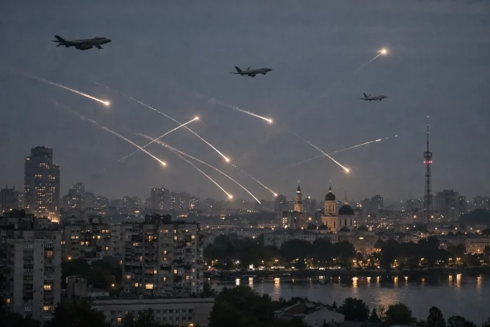 ρωσική επίθεση με drones στην Ουκρανία