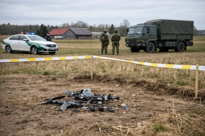 συντρίμμια drone στη Λιθουανία