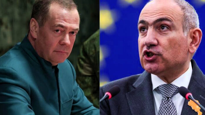 Αρμενία OR Armenia, Μεντβέντεφ OR Medvedev, Πασινιάν OR Pashinyan, Ρωσία OR Russia, Ευρωπαϊκή Ένωση OR European Union
