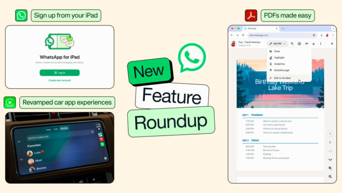 WhatsApp φέρνει μεγάλες αναβαθμίσεις σε αυτοκίνητα, iPad και desktop αναβαθμίσεις WhatsApp