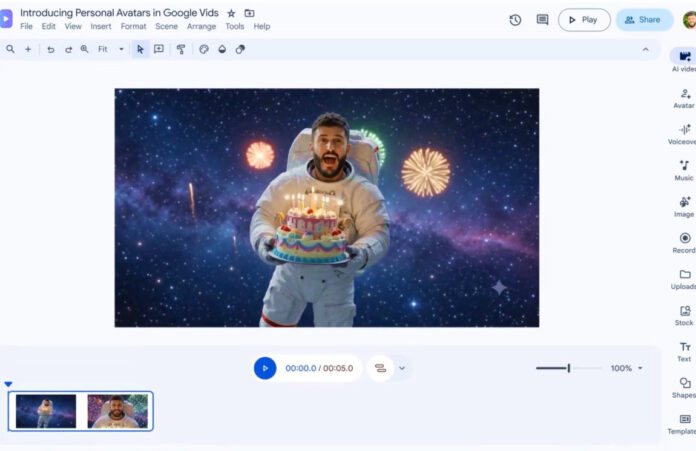 Google Vids avatar